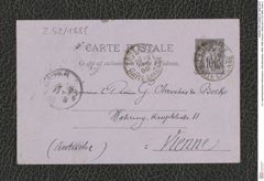 k.k. naturhistorisches Hofmuseum, Intendanzakten 1885-1896 (Hauer), Aktenzahl Z.52/1889, Seite 2